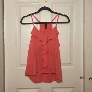 Peach Ruffle ING Top